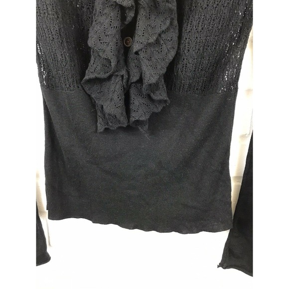 New Free People Crochet Long Sleeve Top - Picture 4 of 7